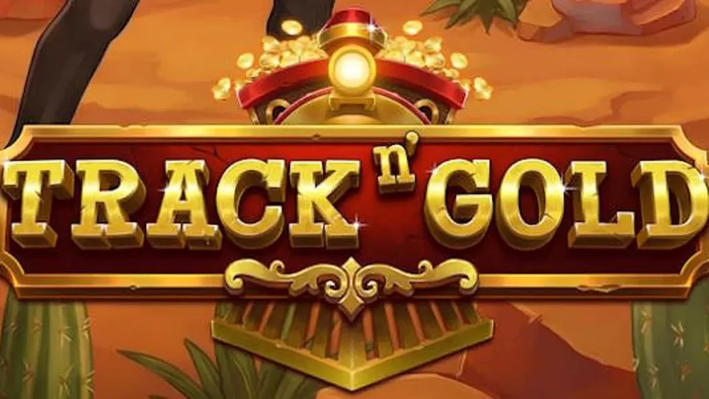Tampilan visual kereta api klasik dalam permainan slot Track n’ Gold
