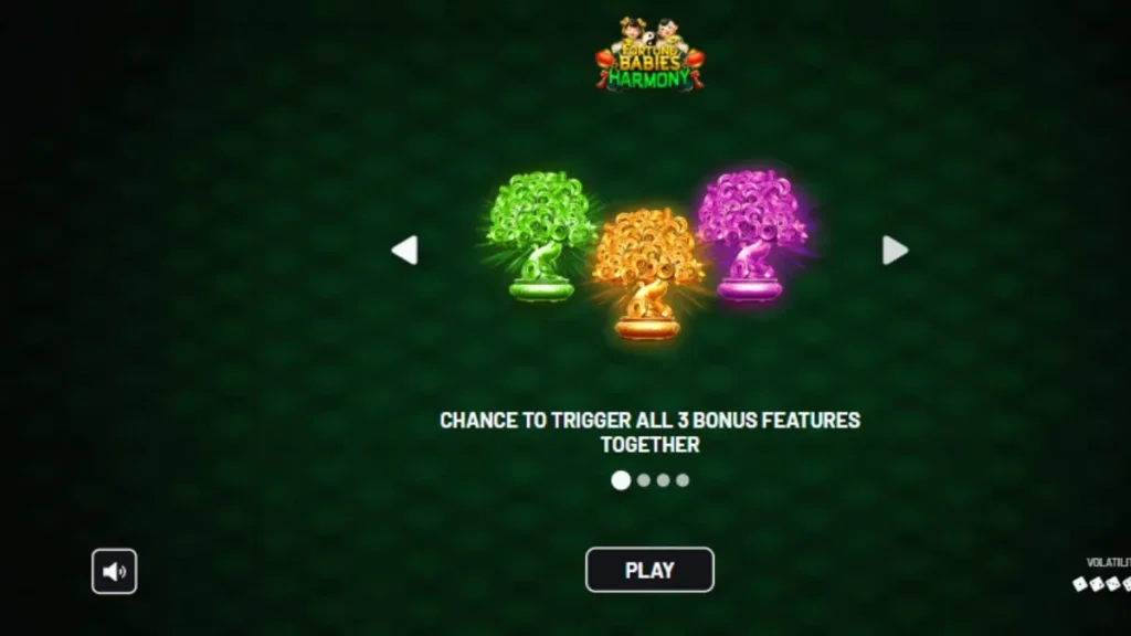 Tampilan visual slot Fortune Babies – Harmony dengan karakter bayi lucu dan simbol keberuntungan.